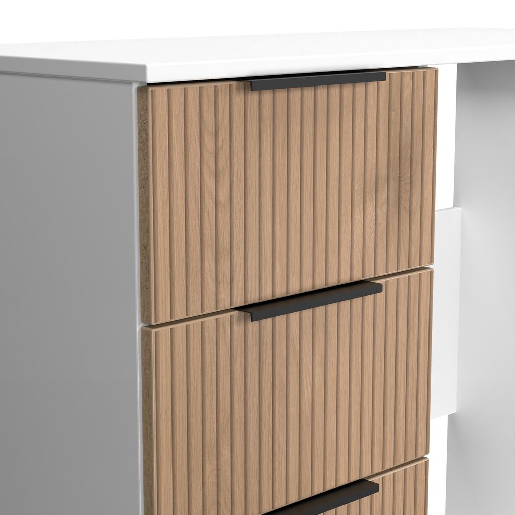 Java 3 Drawer Pedestal Vanity Dressing Table