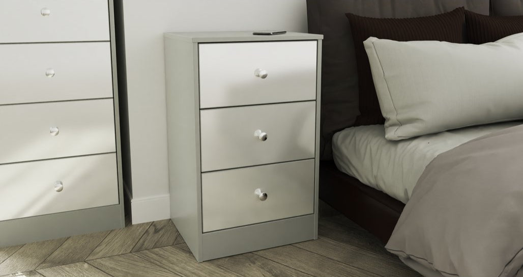 Pastel 3 Drawer Bedside Table