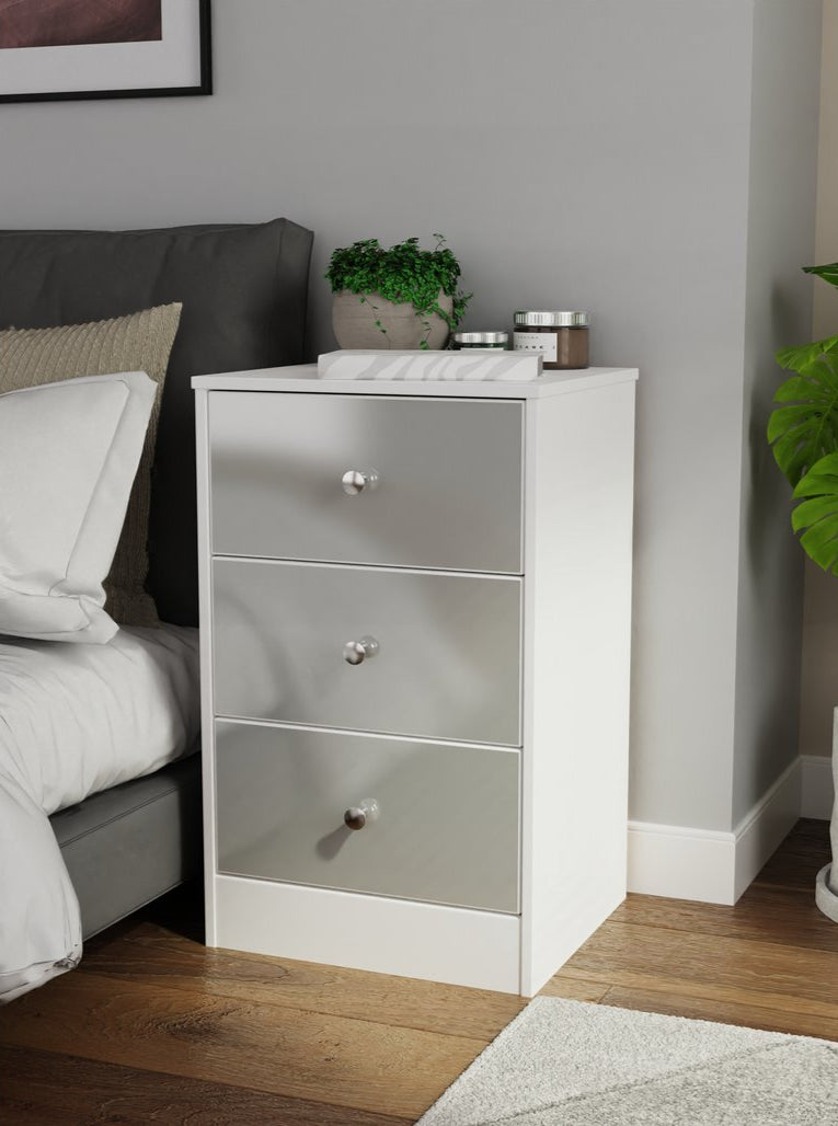 Pastel 3 Drawer Bedside Table