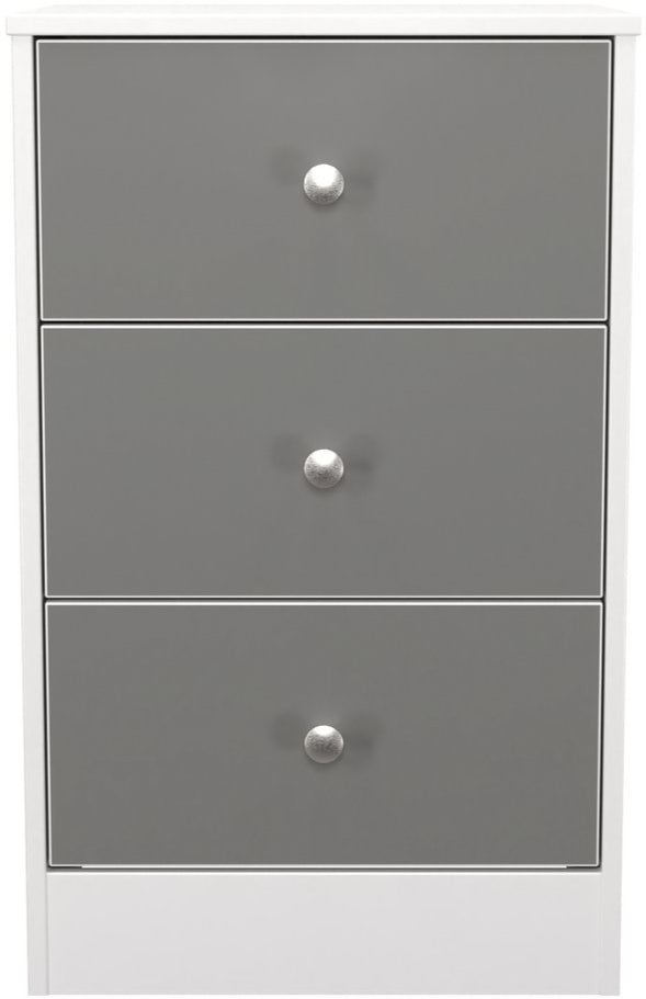 Pastel 3 Drawer Bedside Table