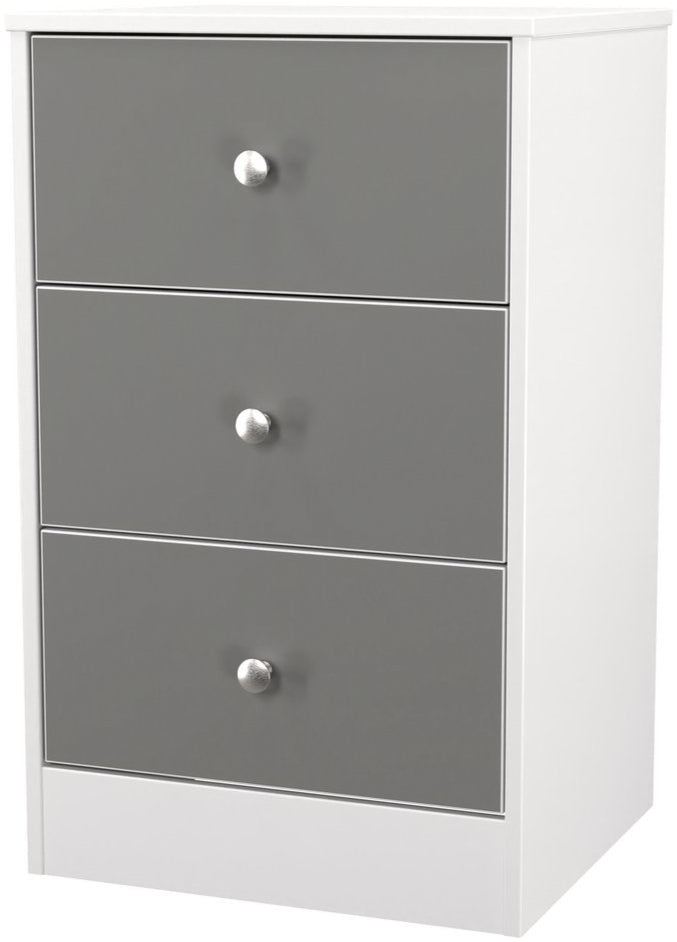 Pastel 3 Drawer Bedside Table