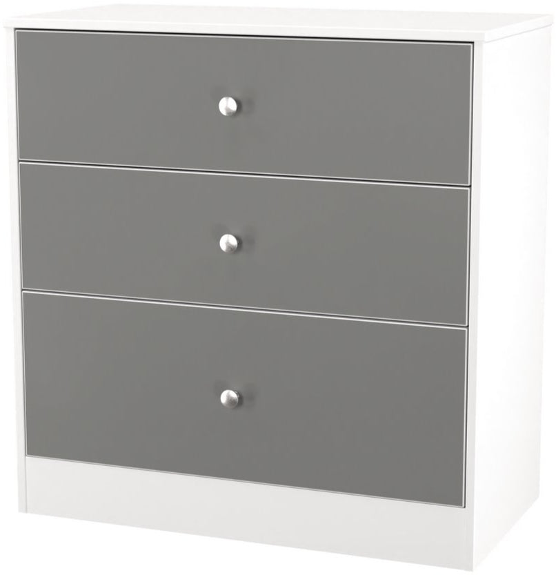 Pastel 3 Drawer Deep Chest Dresser