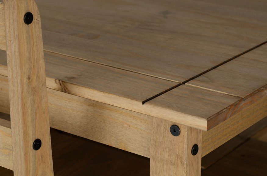 Panama Waxed Pine Dining Table Set with 4 Chairs