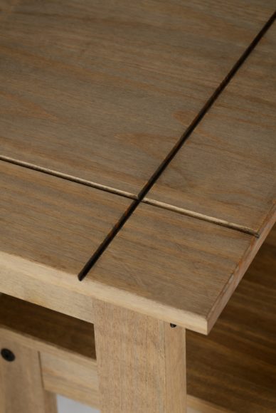 Panama Waxed Pine Dining Table Set with 4 Chairs