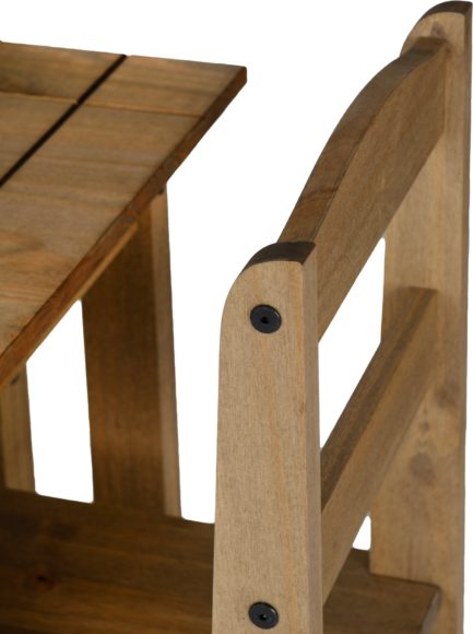 Panama Waxed Pine Dining Table Set with 4 Chairs