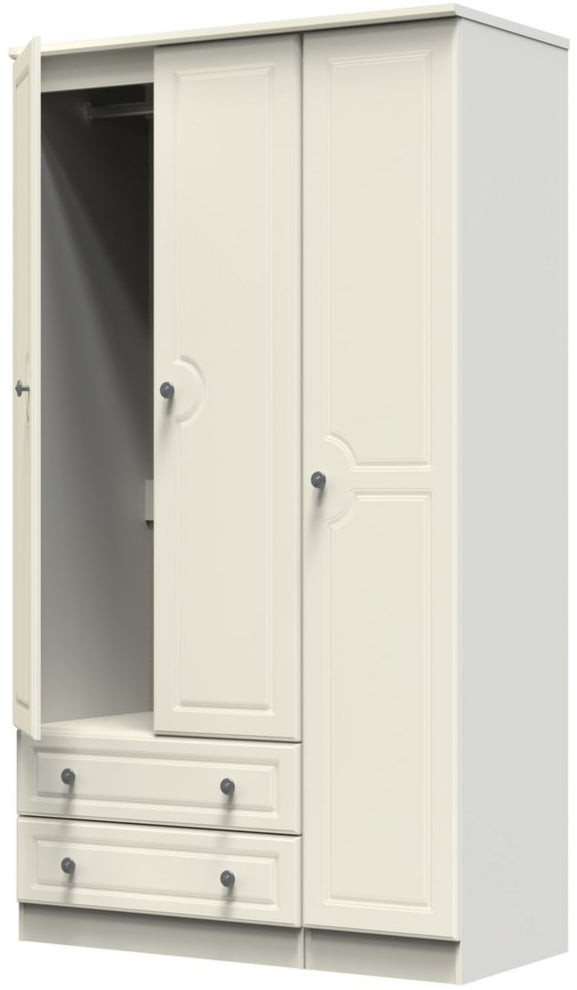 Pembroke 3 Door 2 Drawer Triple Wardrobe