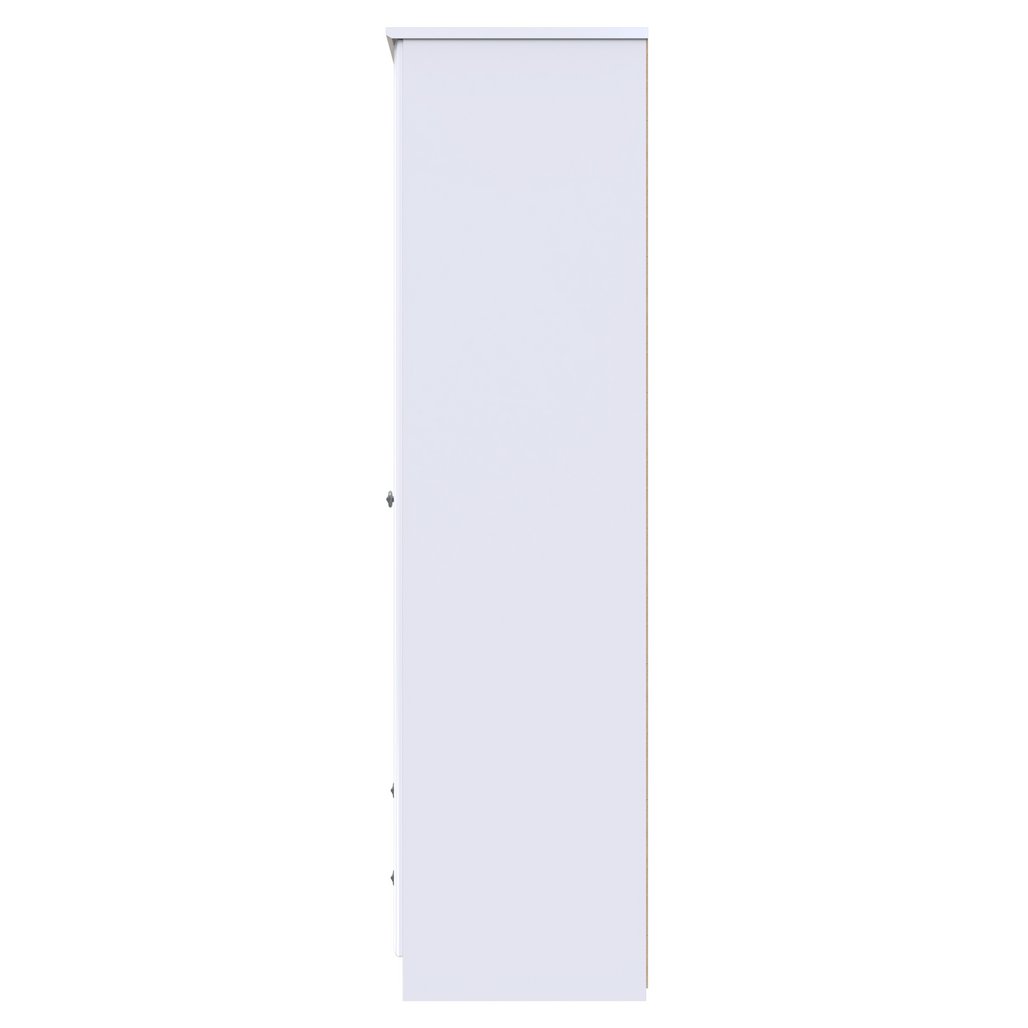 Pembroke 3 Door 2 Drawer Tall Mirrored Triple Wardrobe