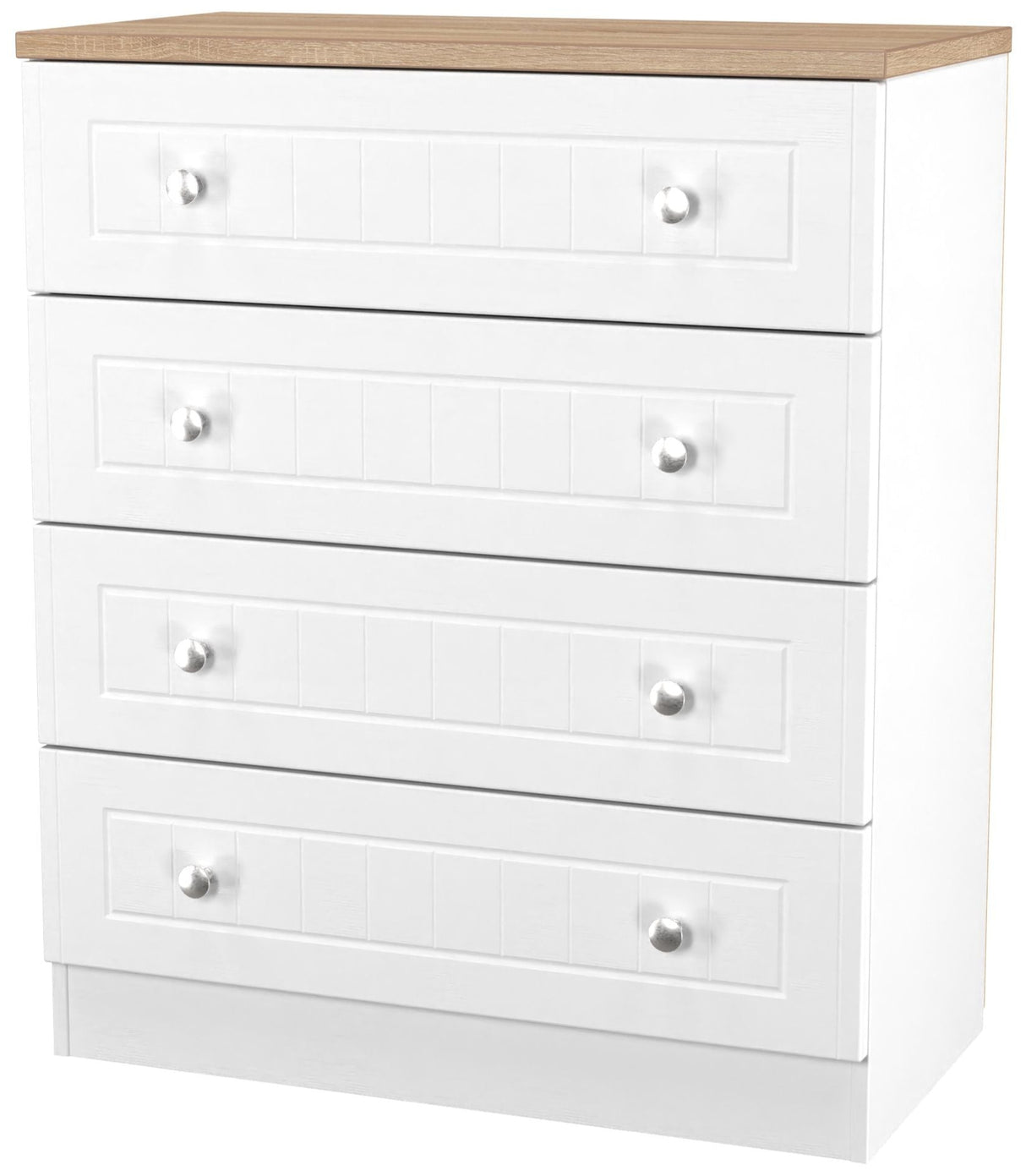 Vienna 4 Drawer Chest with Oak Top