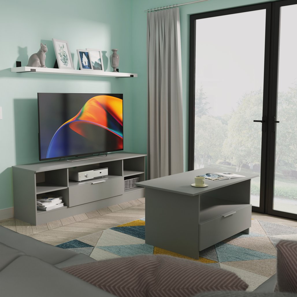 Plymouth 1 Drawer Open Shelf Coffee Table