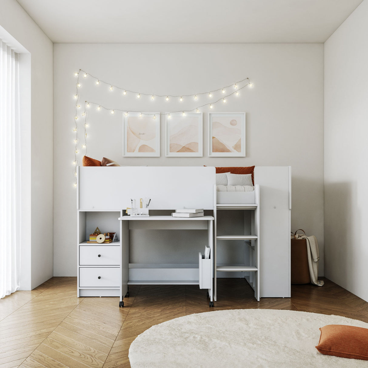 Marley Mid Sleeper Bed with Desk