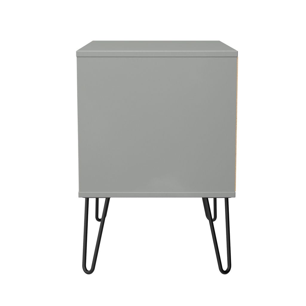 Harlequin 2 Drawer Midi Chest with Black Hairpin Legs