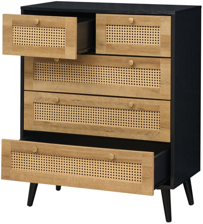 Manila Rattan 3+2 Drawer Chest of Drawers