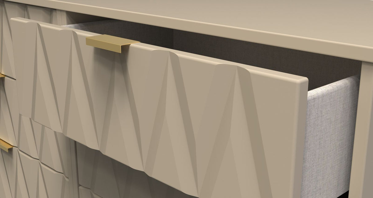 Diamond 6 Drawer Midi Chest with Gold Hairpin Legs