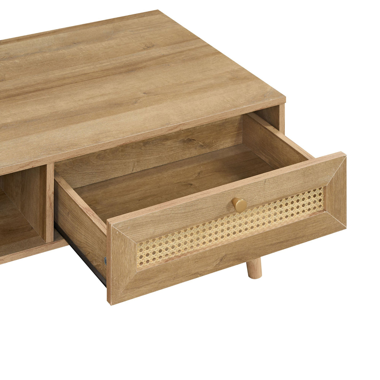 Manila Rattan Effect Coffee Table with Storage Drawer