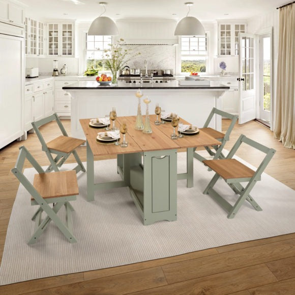 Santos Butterfly Folding Space Saving Dining Set