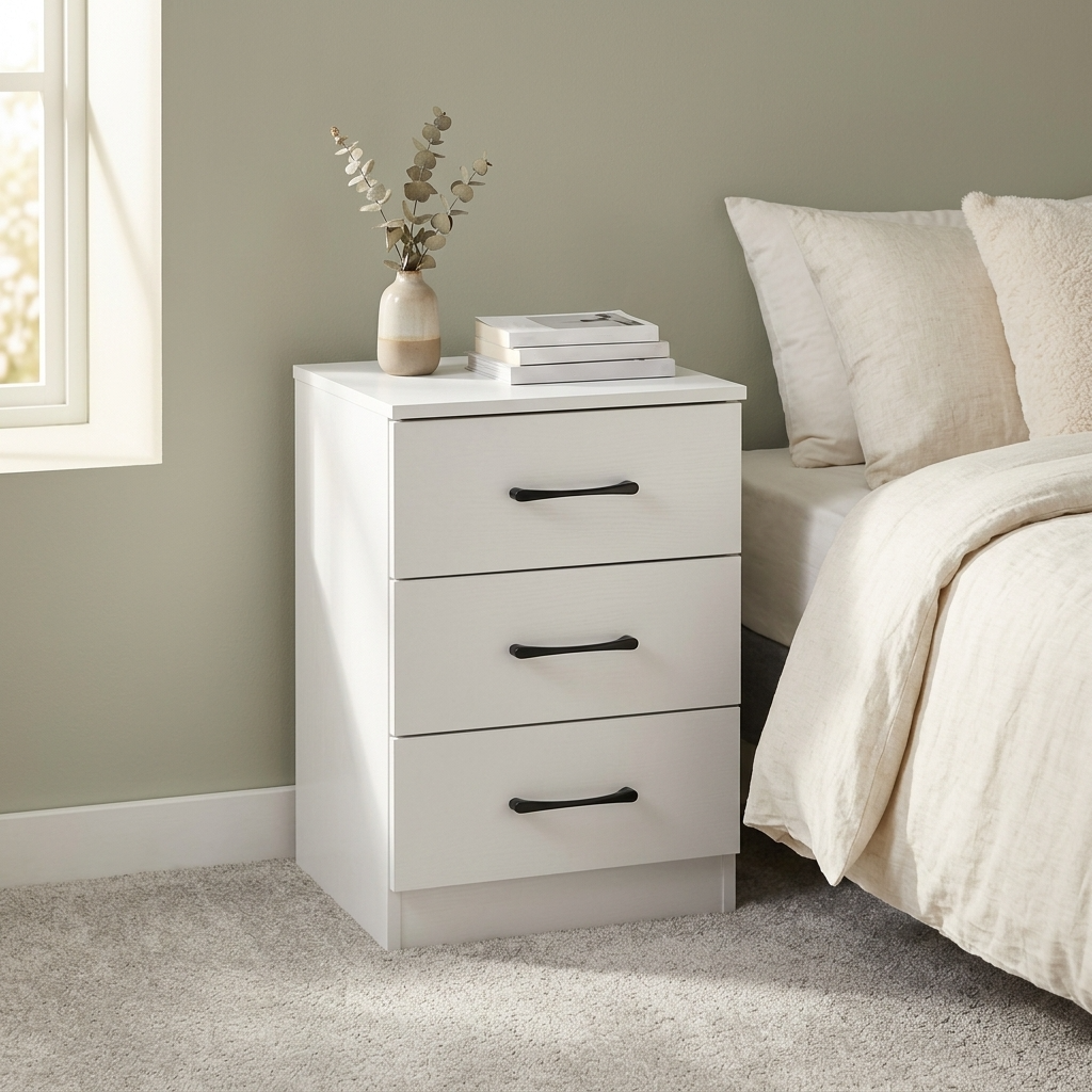 Paddington 3 Door Wardrobe & 7 Drawer Chest 3 Piece Bedroom Set