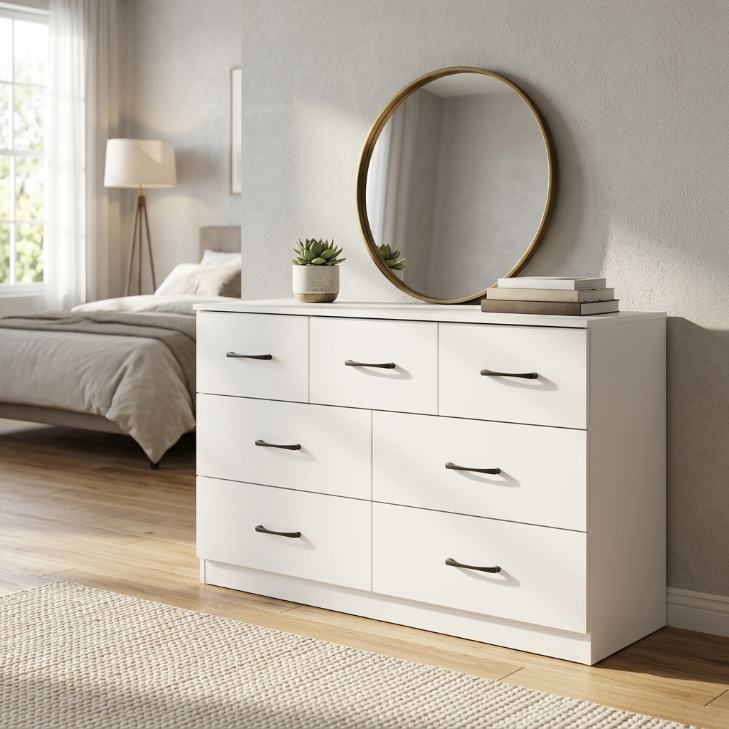 Paddington 4 Door Wardrobe & 7 Drawer Chest 4 Piece Bedroom Set