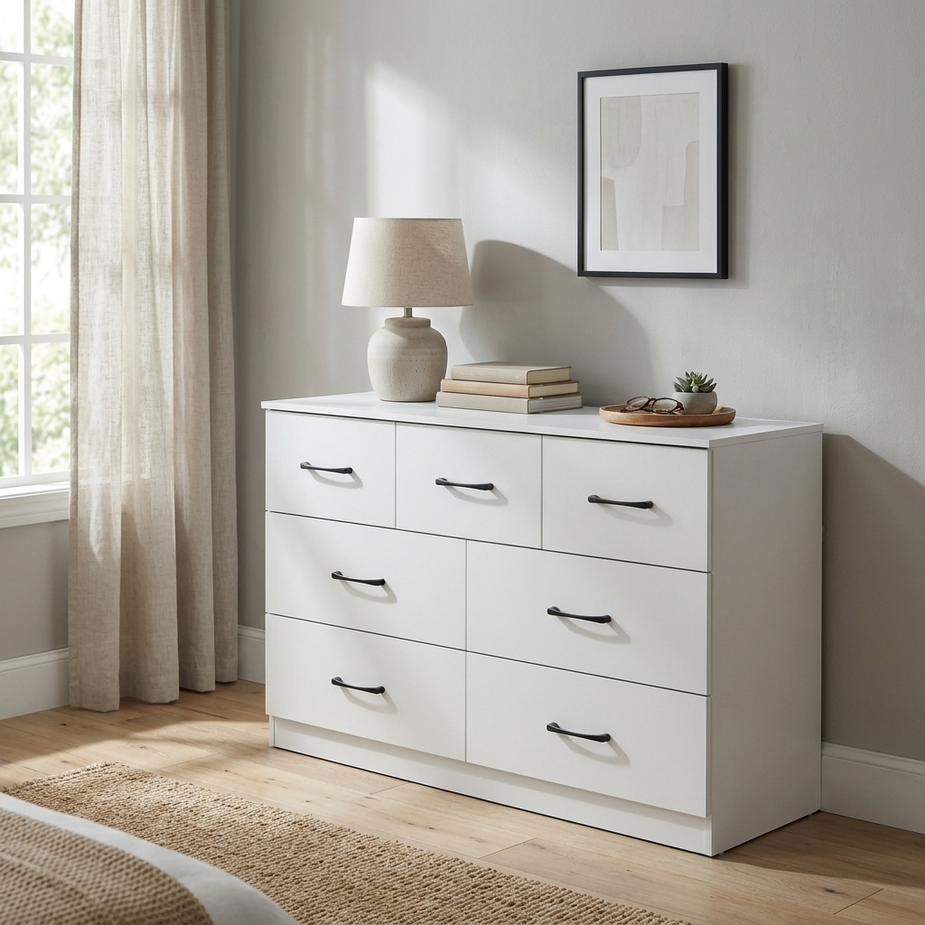 Paddington 4 Door Wardrobe & 7 Drawer Chest 3 Piece Bedroom Set