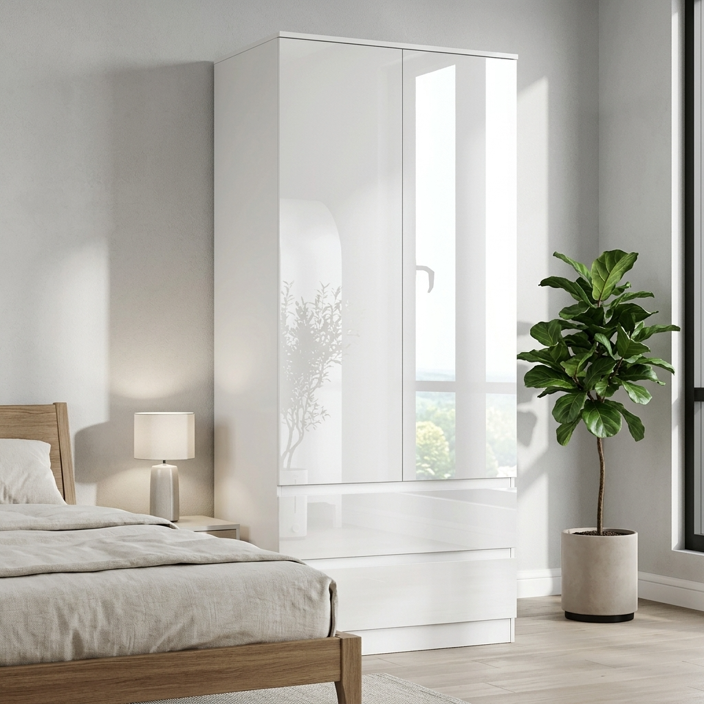 Soho 2 Door Wardrobe, 6 Drawer Chest & Bedside Tables 4 Piece Bedroom Set