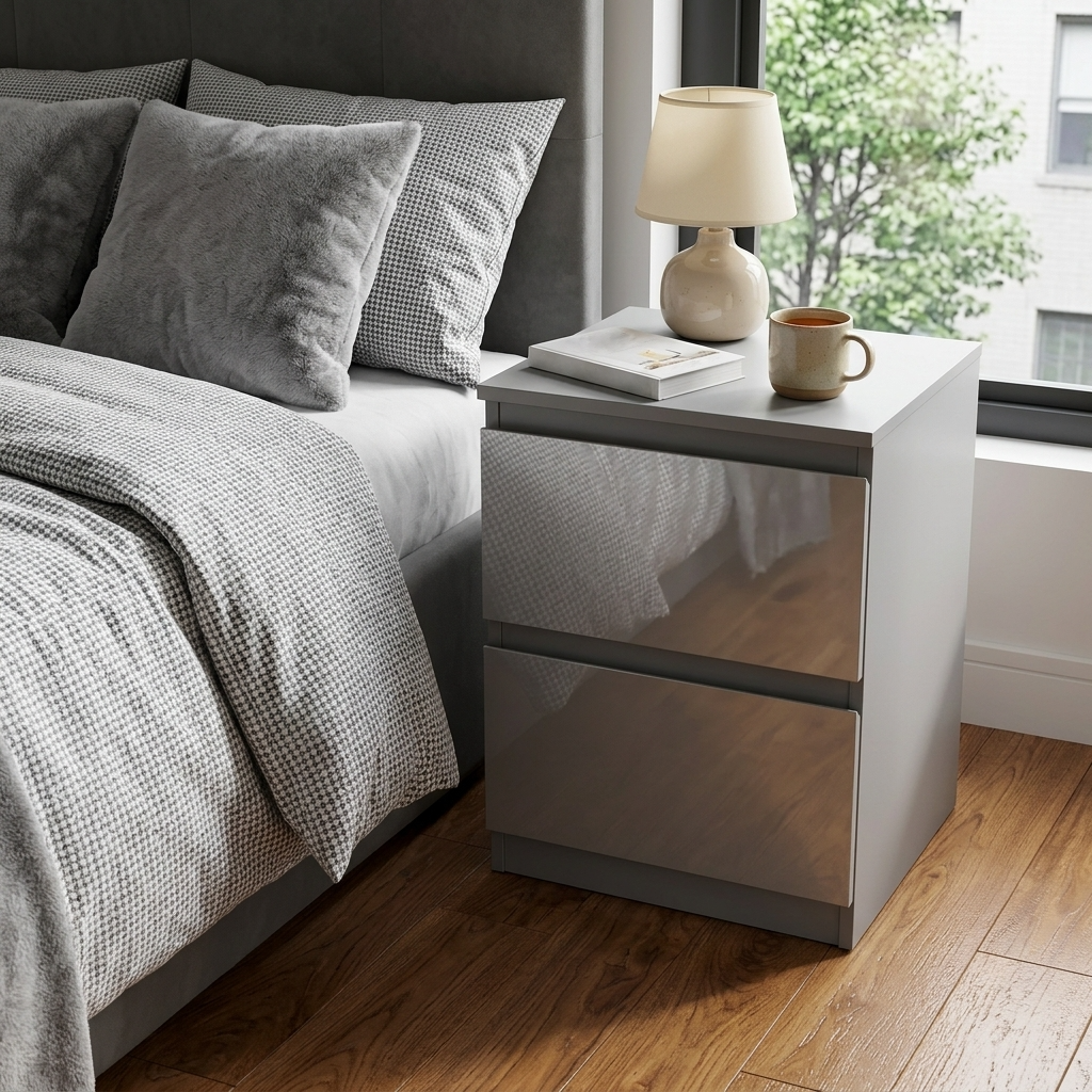 Soho 2 Door Wardrobe, 5 Drawer Chest & Bedside Table Bedroom Set