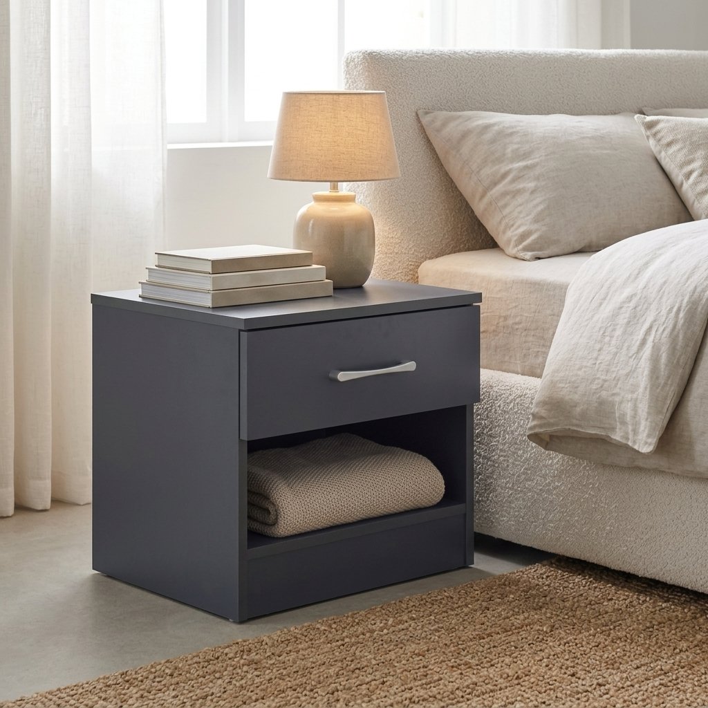 Highbury 3 Drawer Chest of Drawers & 1 Drawer Bedside 3 Piece Bedroom Set