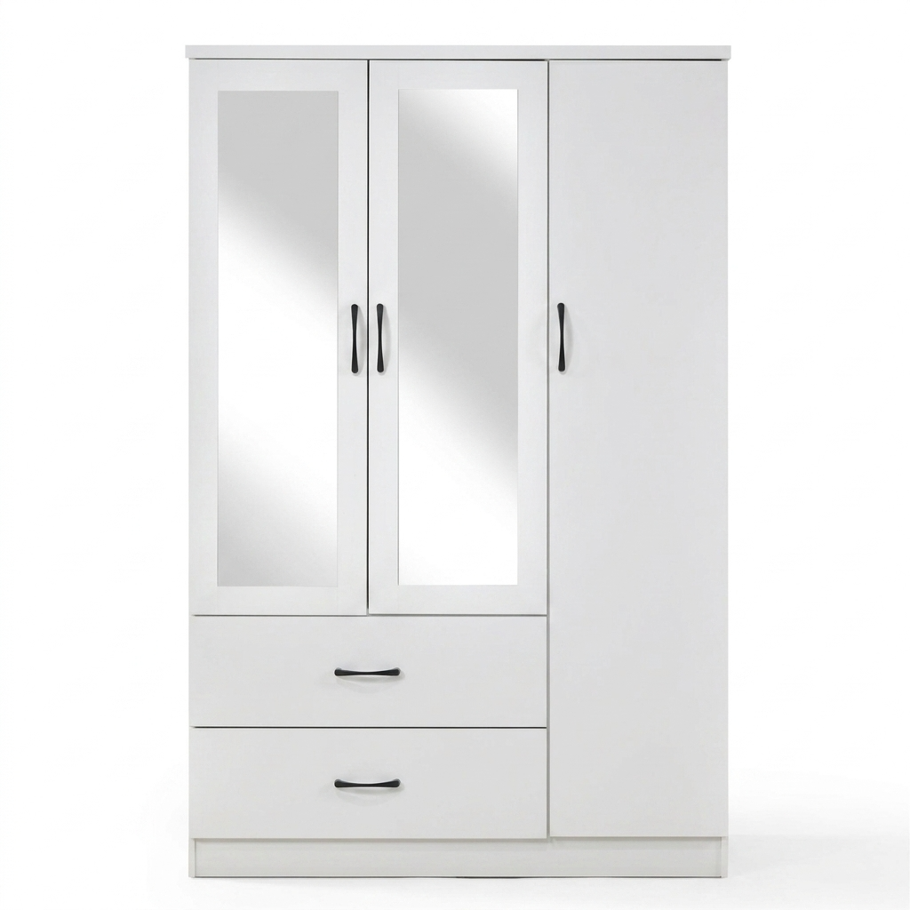 Paddington 3 Door 2 Drawer Mirrored Wardrobe