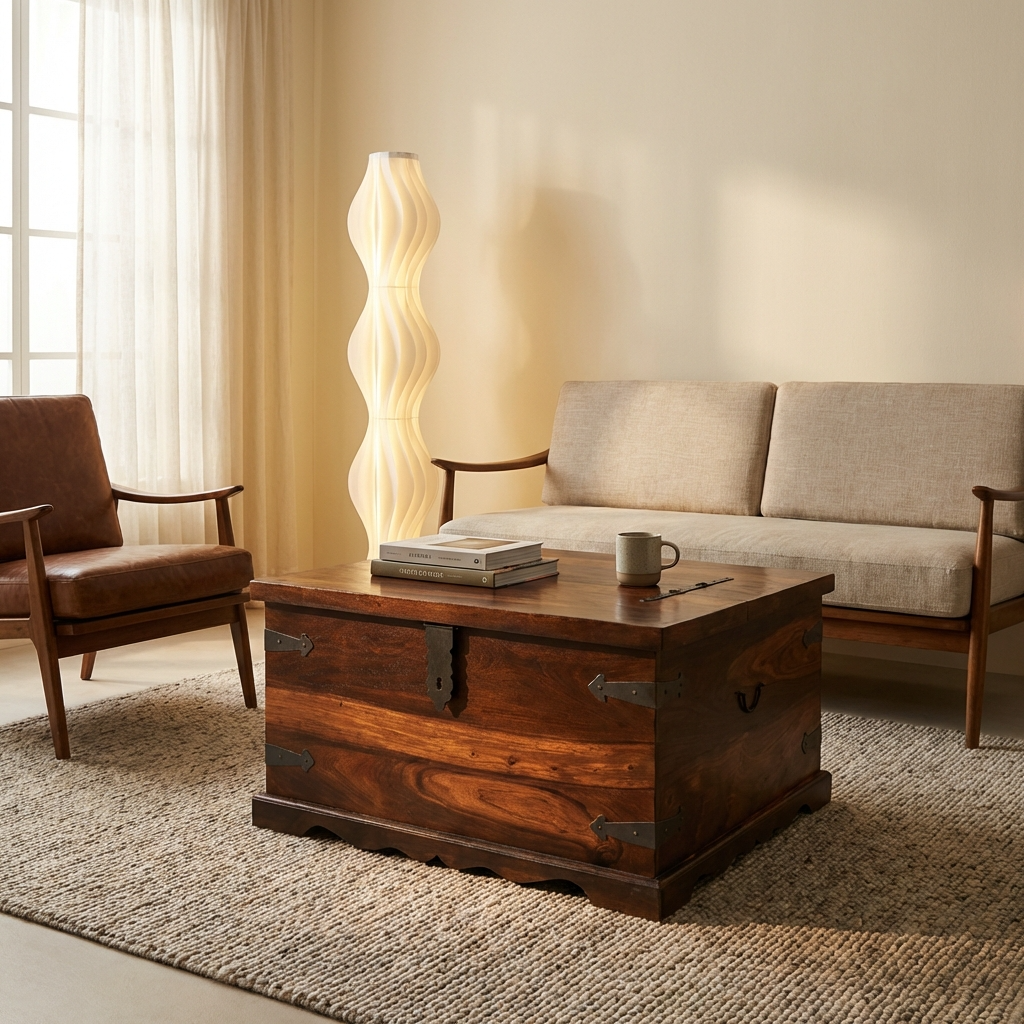 Denali Square Storage Trunk Coffee Table