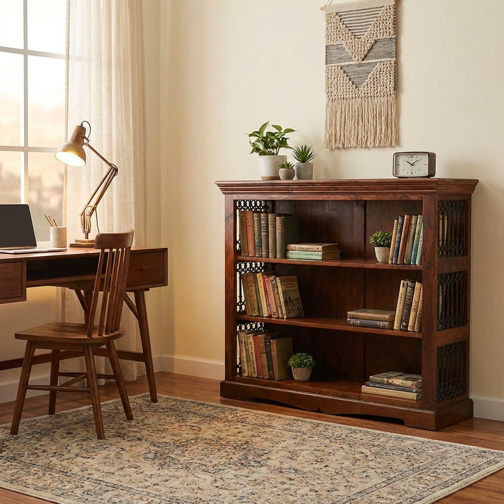 Denali Low Wide 3 Tier Bookcase