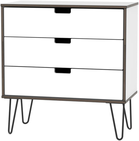 Shanghai 3 Drawer Chest with Black Hairpin Legs