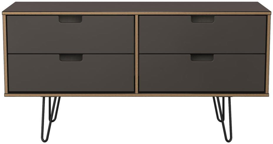 Shanghai 4 Drawer Bed Box with Black Hairpin Legs