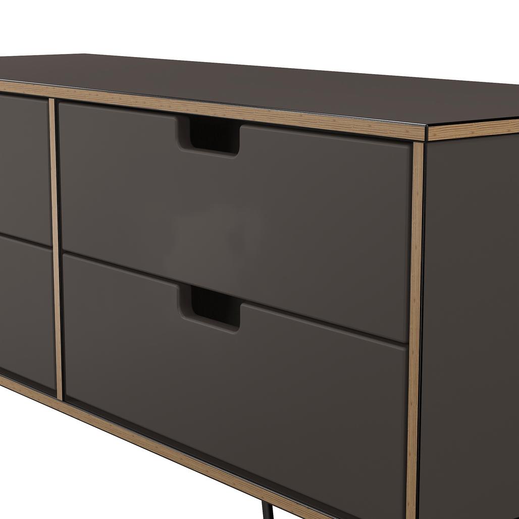 Shanghai 4 Drawer Bed Box with Black Hairpin Legs