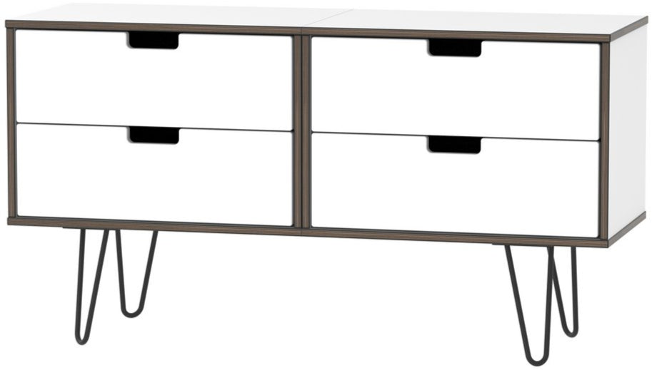Shanghai 4 Drawer Bed Box with Black Hairpin Legs