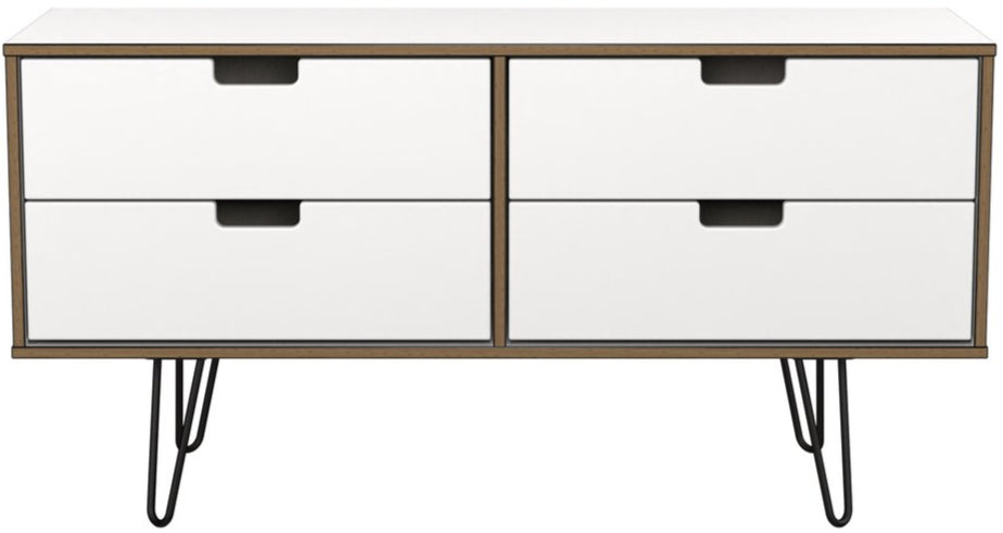 Shanghai 4 Drawer Bed Box with Black Hairpin Legs