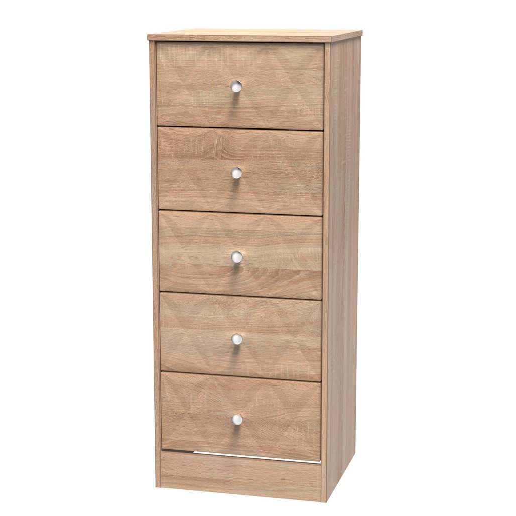 San Jose 5 Drawer Bedside Table