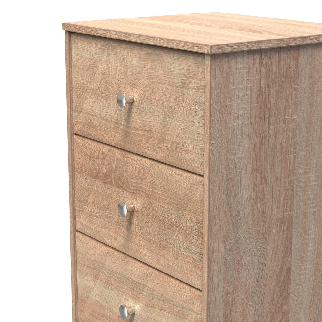 San Jose 5 Drawer Bedside Table