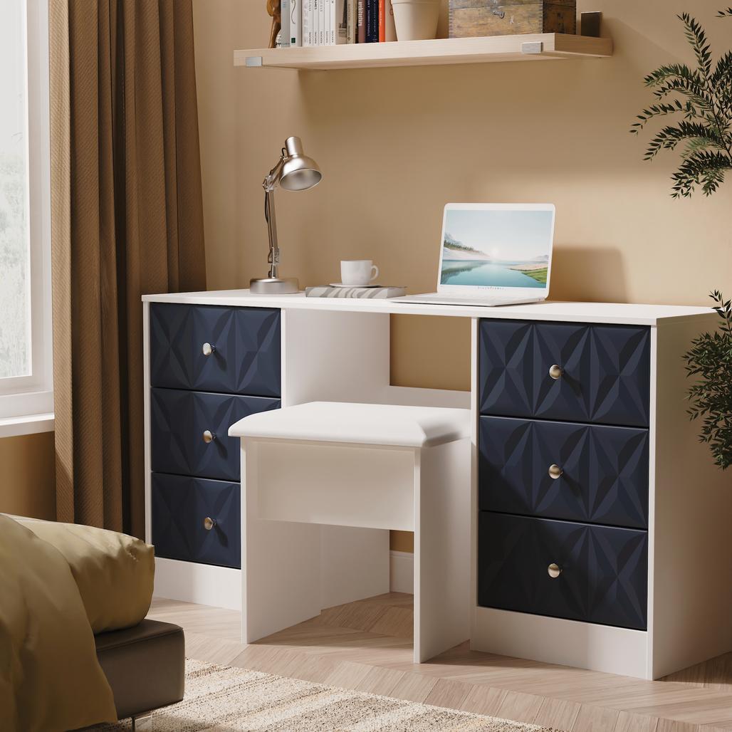 San Jose 6 Drawer Double Pedestal Desk