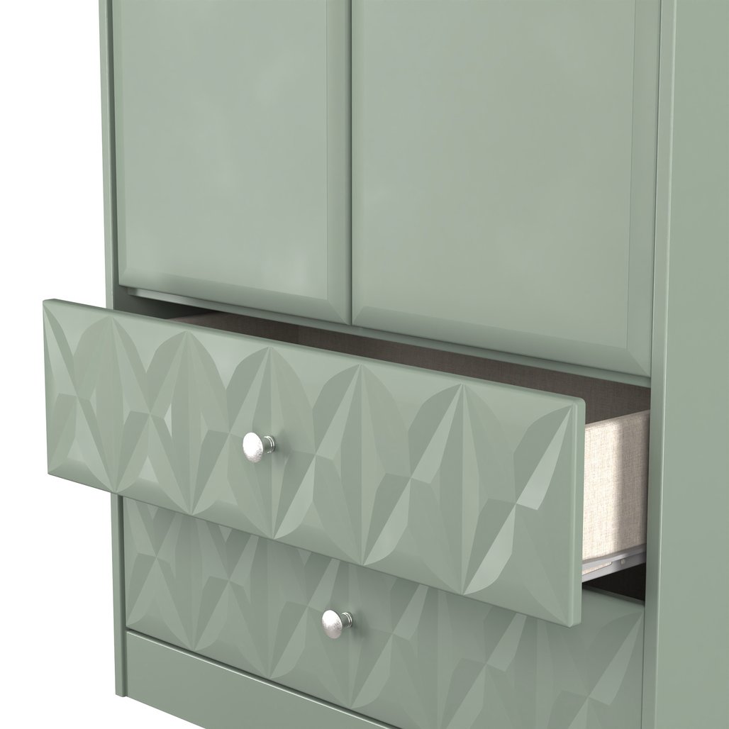 San Jose Tall 2 Door 2 Drawer Double Wardrobe