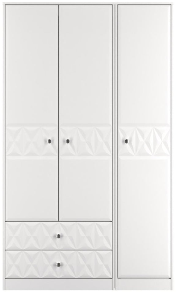 San Jose Tall 3 Door 2 Drawer Triple Wardrobe