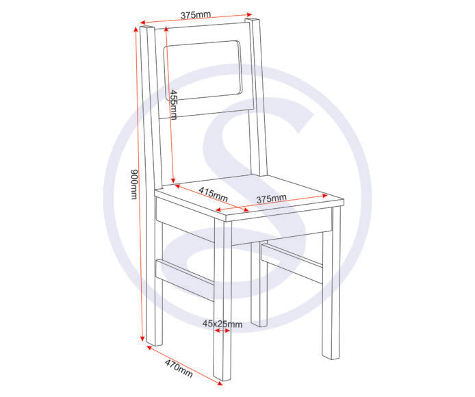 Santana Dining Table Set with 4 Chairs