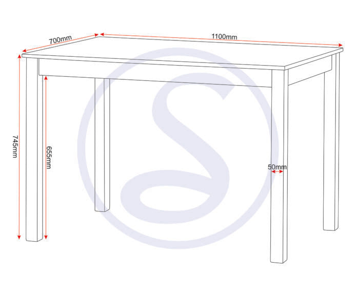 Santana Dining Table Set with 4 Chairs