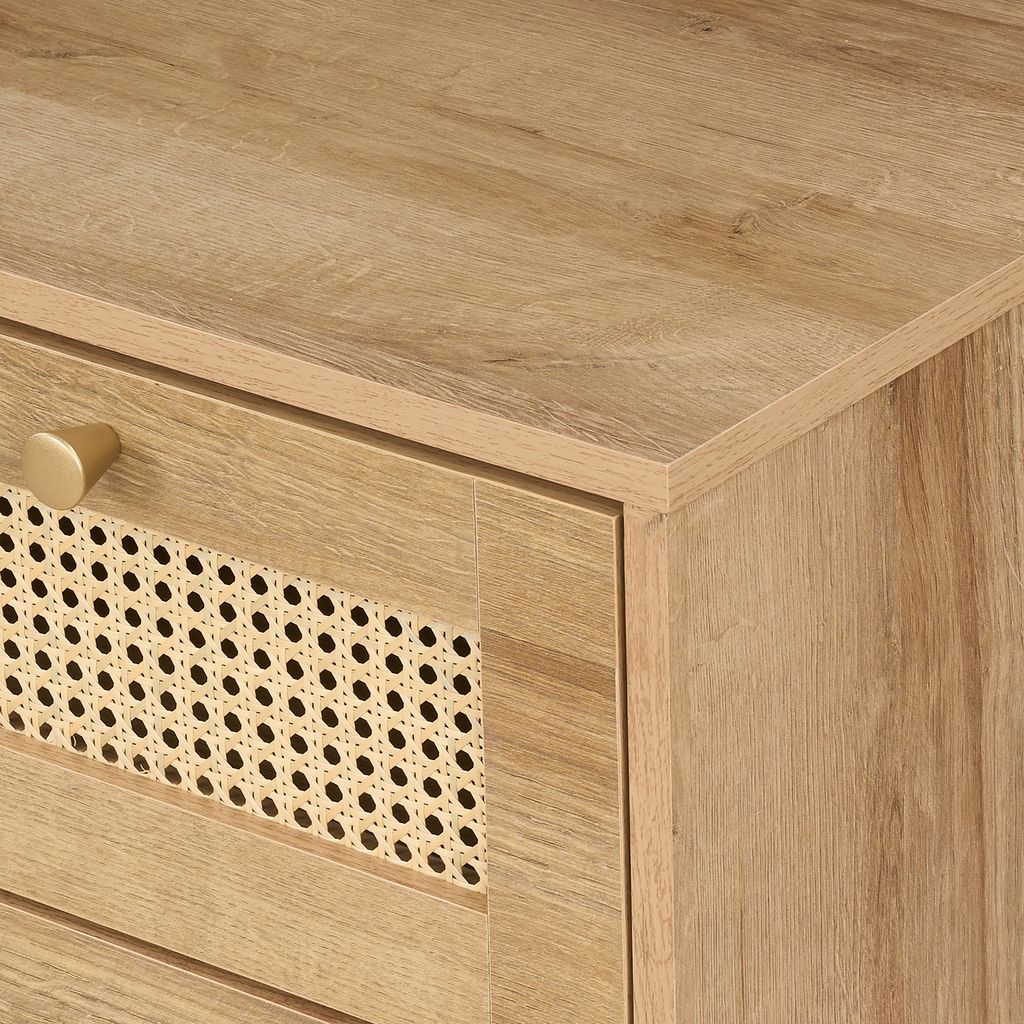 Manila Rattan 7 Drawer Chest 3 Piece Bedroom Set