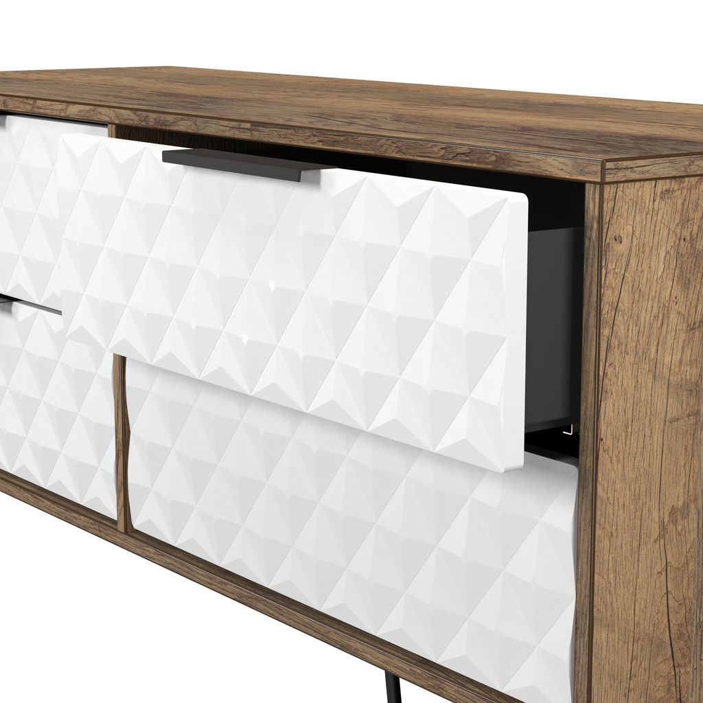 Harlequin 4 Drawer Bed Box with Black Hairpin Legs