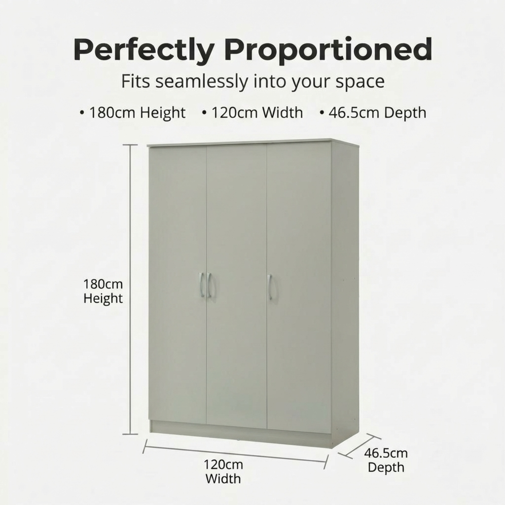 Highbury 3 Door Triple Wardrobe