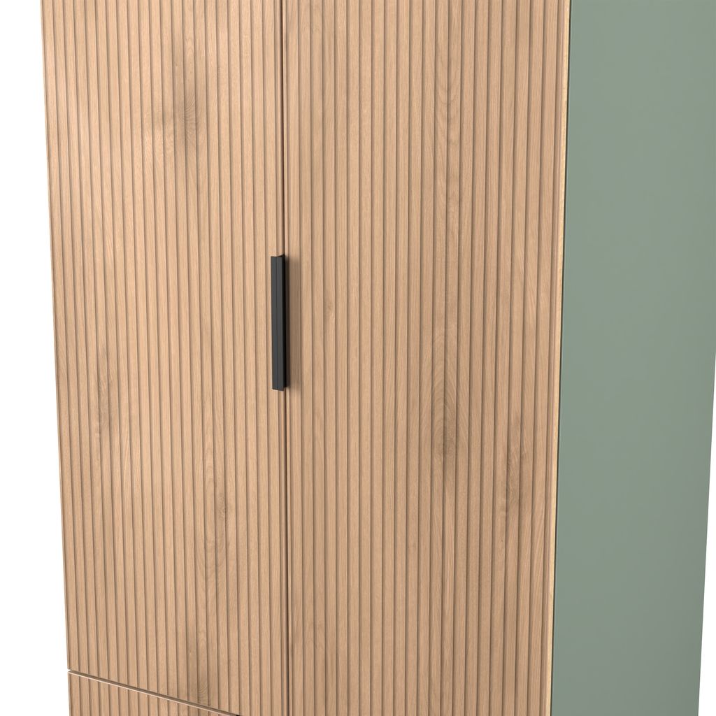 Java Tall 2 Drawer 2 Door Double Wardrobe