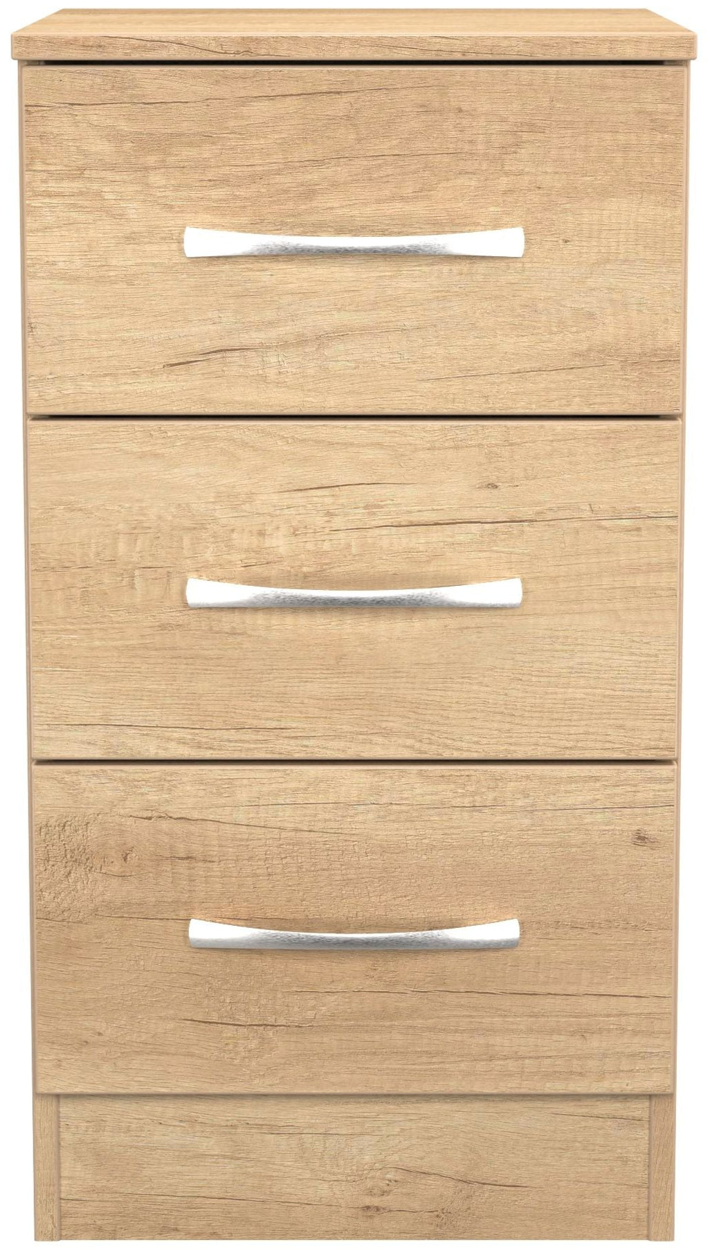 Avon 3 Drawer Bedside Table