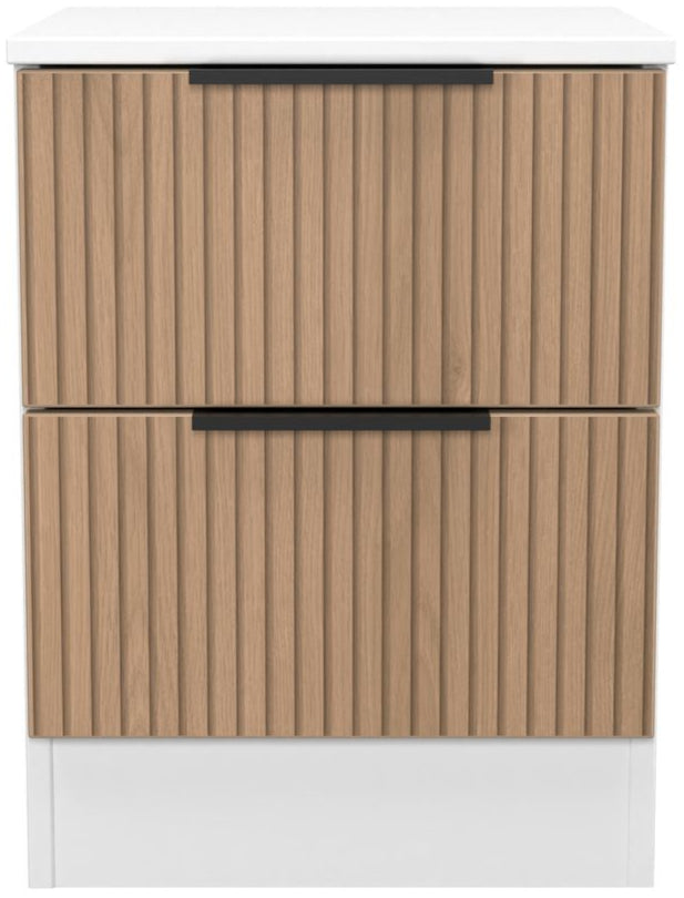 Java 2 Drawer Bedside Table