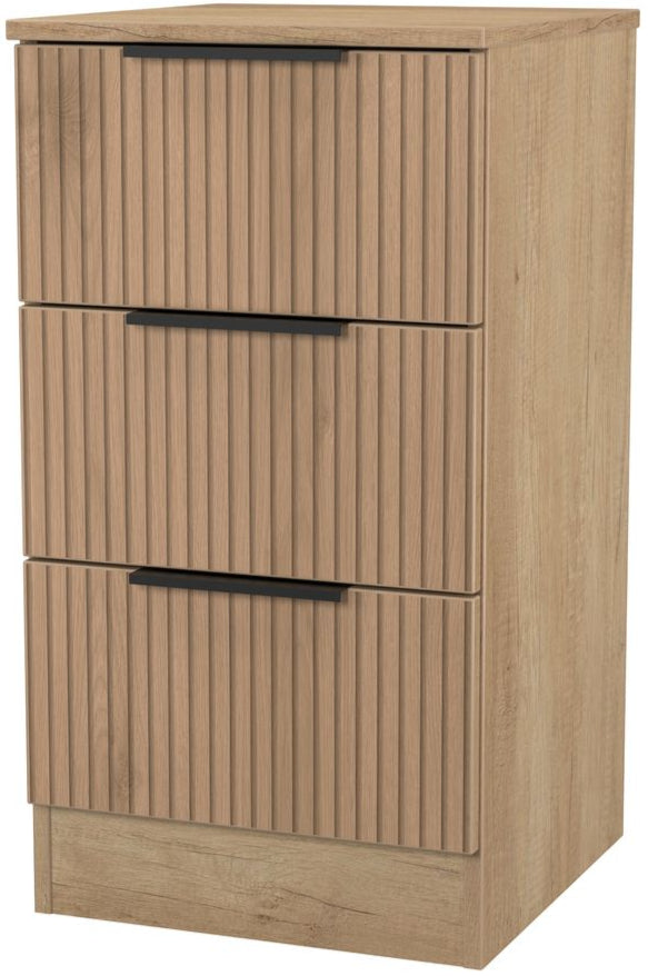 Java 3 Drawer Bedside Table