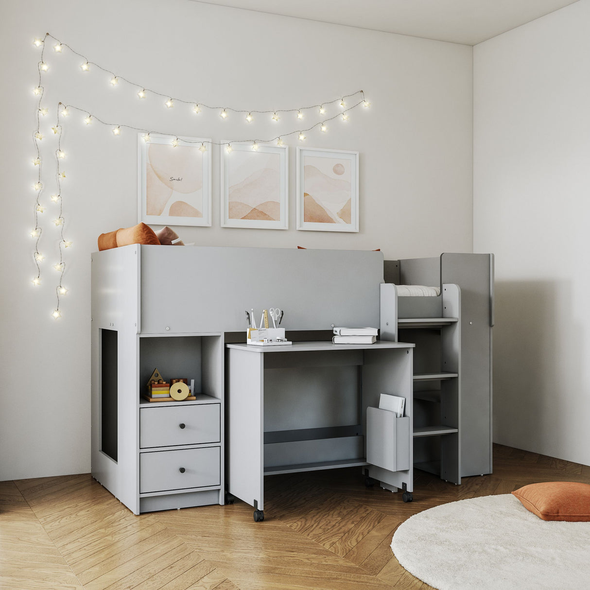 Marley Mid Sleeper Bed with Desk