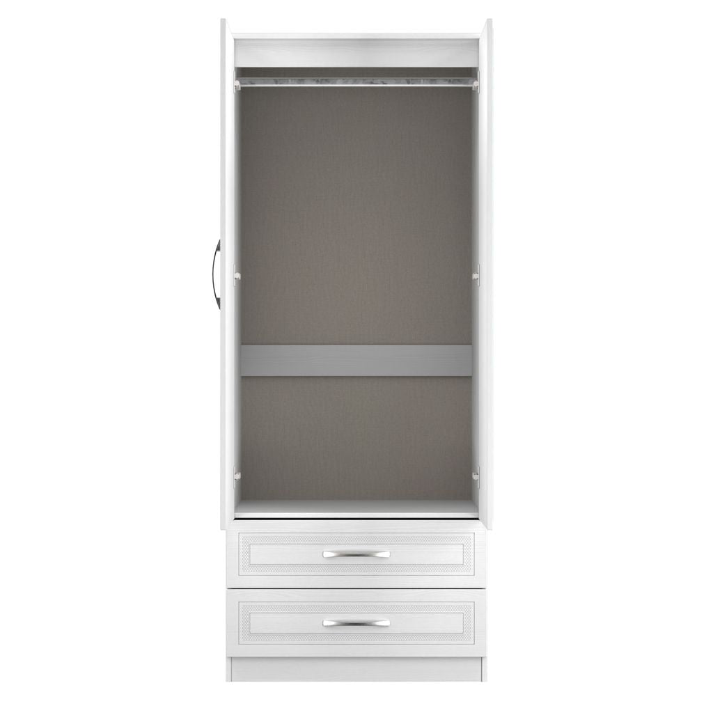 Dorset Mirrored 2 Door 2 Drawer Wardrobe