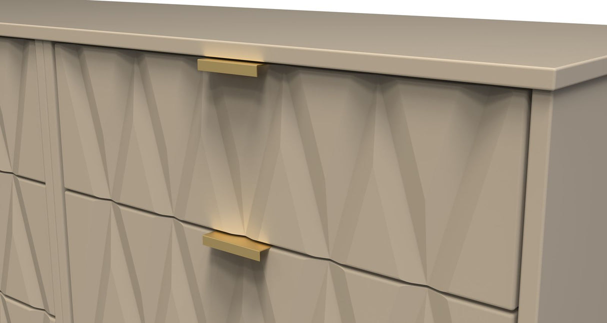 Diamond 6 Drawer Midi Chest with Gold Hairpin Legs